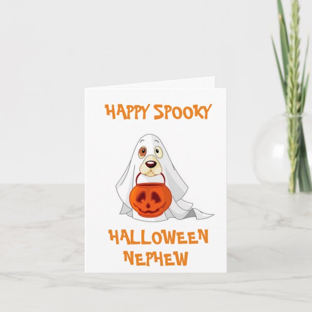 **NEPHEW** HAVE A HAPPY & SPOOKY HALLOWEEN CARD (Front)