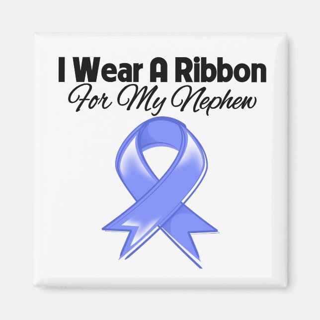 Nephew - I Wear Periwinkle Ribbon Magnet (Front)