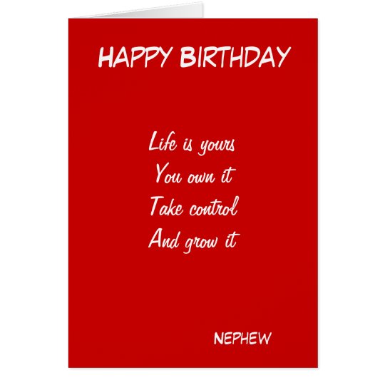Nephew motivational birthday greeting cards