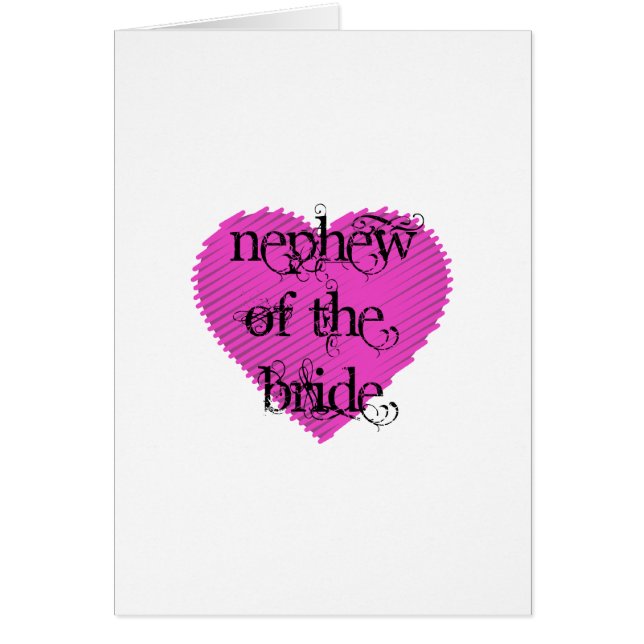 Nephew of the Bride Cards (Front)