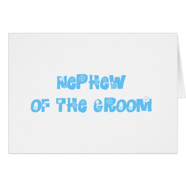 Nephew of the Groom Cards (Front Horizontal)