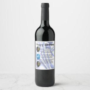 Nephew  Poem  Wine Bottle Label  Happy  Birthday