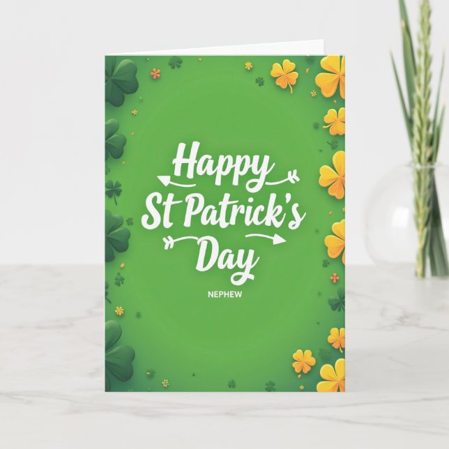 Nephew Shamrock Gold Foil Card (Front)