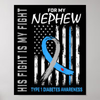 Nephew Type One Diabetes Awareness American Flag B