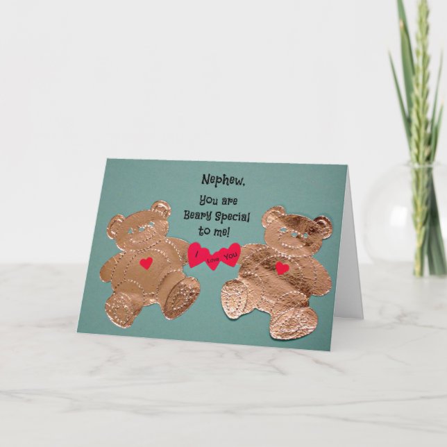 Nephew, you are Beary Special to me! Holiday Card (Front)