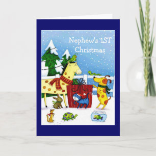 Nephew's 1ST Christmas Greeting Card