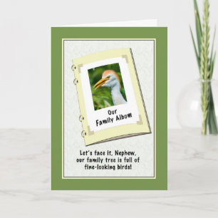 Nephew's Birthday Card with Cattle Egret
