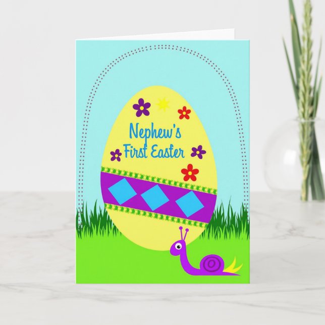 Nephews First Easter Celebration Card (Front)