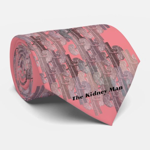 Nephrologist Artsy Human Kidney Pink Neck Tie