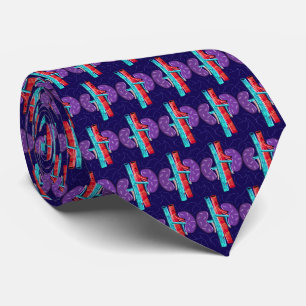 Nephrologist Artsy lll Kidney Navy Blue Neck Tie