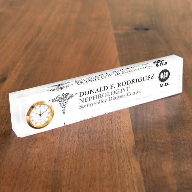 Nephrologist | Kidney Specialist Personalized Desk Name Plate (Side)