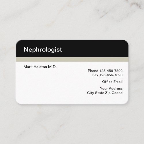 Nephrologist Office Business Cards