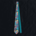 Nephrologist Renal Art Design Tie<br><div class="desc">Nephrologist men's tie bright blue water style background with kidney art in spiral pattern.  Colorful and professional nephrologist tie with a sophisticated statement. Back of tie in coordinating color.  All graphics by Gail Gabel,  LLC.</div>