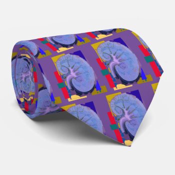 Nephrologist The Kidney Purple Neck Tie by ProfessionalDesigns at Zazzle