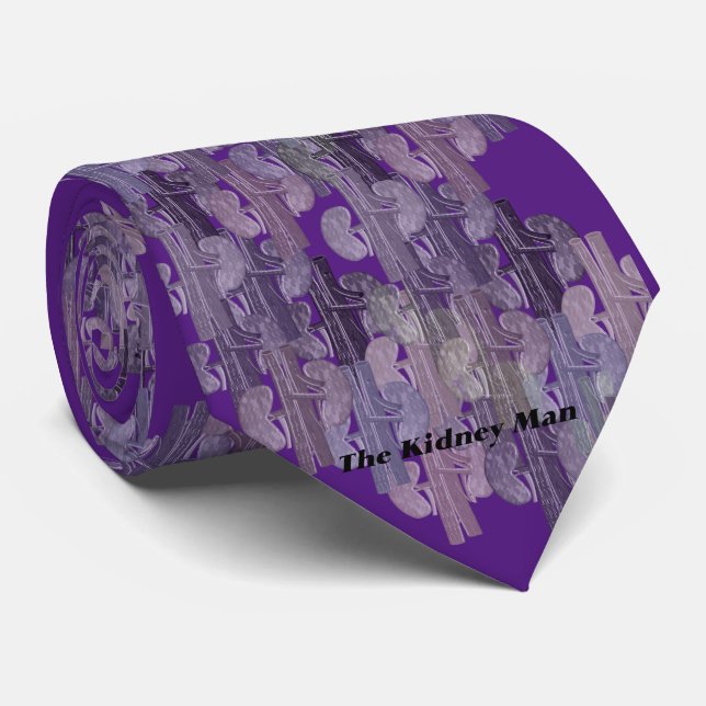Nephrologist Tie Artsy Human Kidney Design #26 (Rolled)