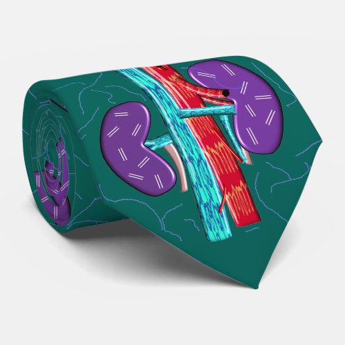 Nephrologist Tie Unique Artsy Kidney Design 17