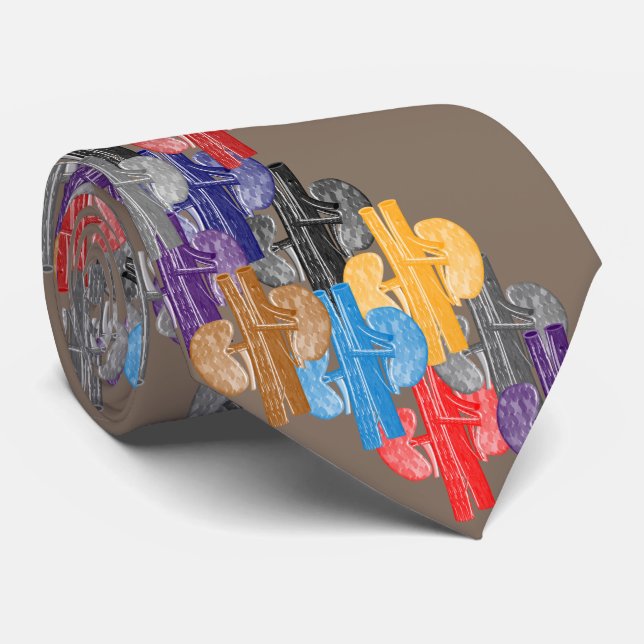 Nephrologist Tie Unique Artsy Kidney Design #23 (Rolled)