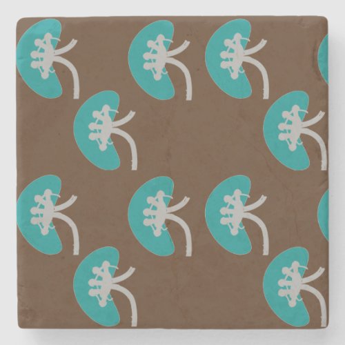 Nephrology Artsy Kidney Design  Stone Coaster