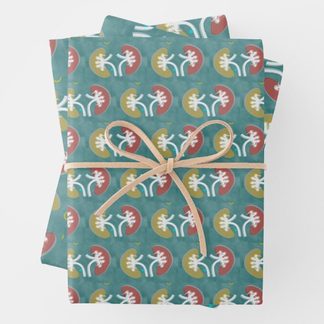 Nephrology Artsy Kidney Design  Wrapping Paper Sheets (In situ)