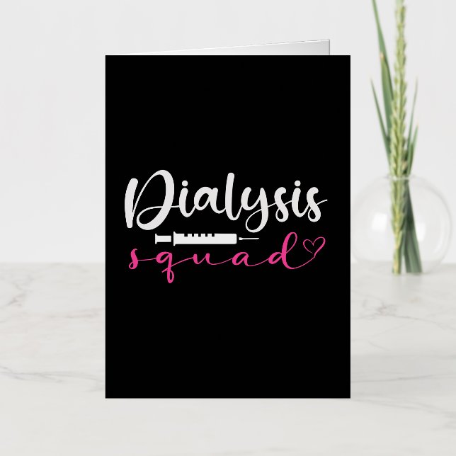 Nephrology Nurse Dialysis Squad Funny Renal Kidney Foil Greeting Card (Front)