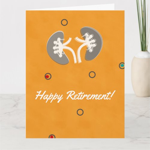 Nephrology Retirement Artsy Kidney Design  Card
