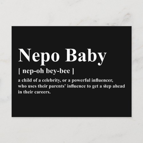 Nepo Baby Meaning Postcard
