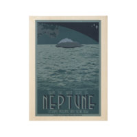 Neptune Art Deco Space Travel Poster