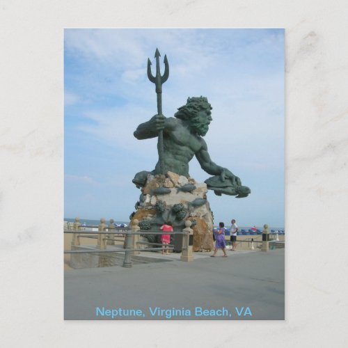 Neptune at Virginia Beach Postcard
