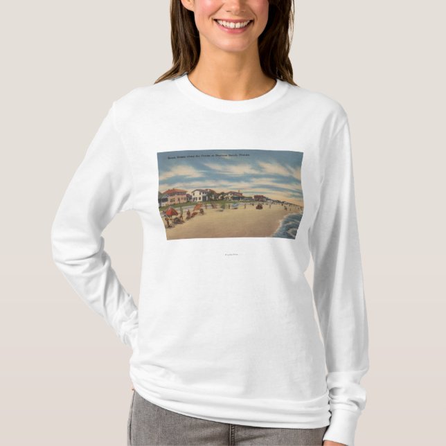 Neptune Beach, FL - View of Ocean Front Homes T-Shirt (Front)