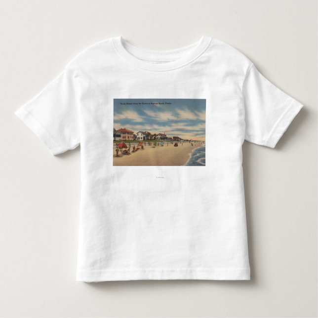 Neptune Beach, FL - View of Ocean Front Homes Toddler T-shirt (Front)
