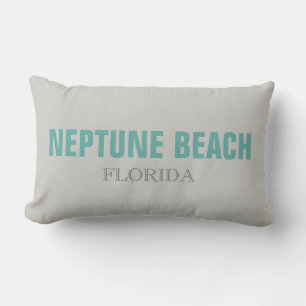 Neptune Beach Florida Beach Throw Pillow
