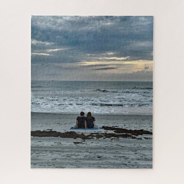 Neptune Beach Sunrise Together Florida Jigsaw Puzzle (Vertical)