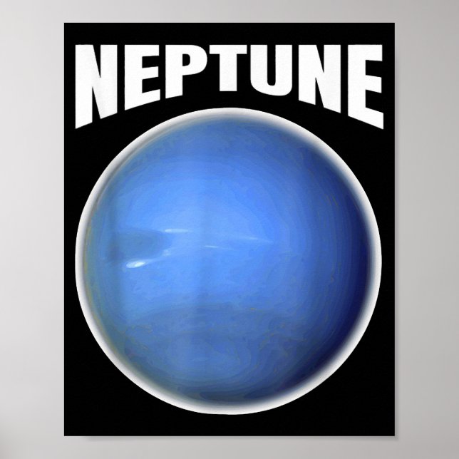 Neptune Design - Science Planet Outer Space Poster (Front)