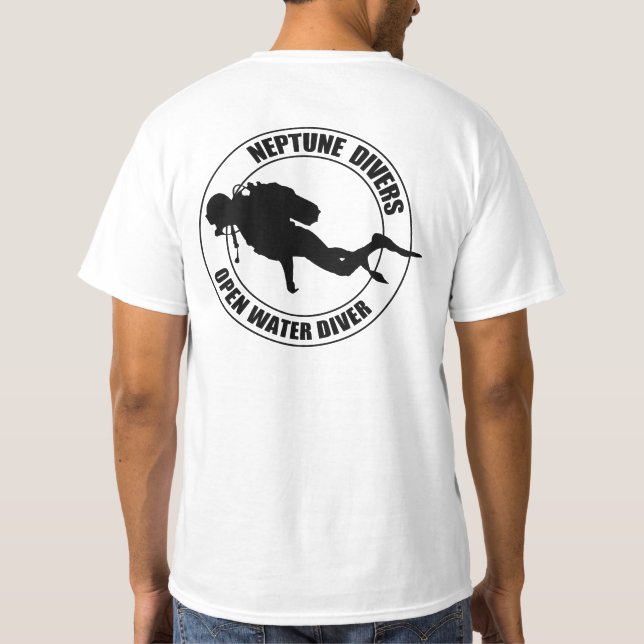 Neptune divers open to water T-Shirt (Back)
