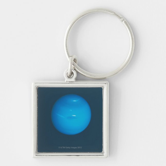 Neptune, dynamic blue-green atmosphere keychain (Front)