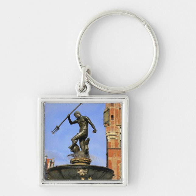 Neptune Fountain in Gdansk Keychain (Front)