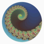 Neptune - Fractal Art Classic Round Sticker