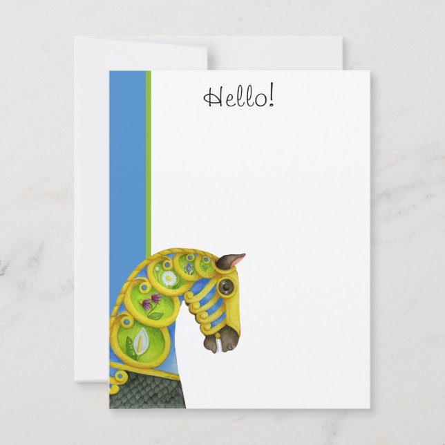 Neptune Hello! Flat Note Cards (Front)