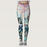 Pattern Of Whales, Cute Whales, Blue Whales Leggings