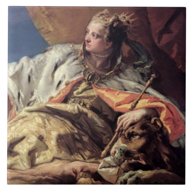 Neptune offering gifts to Venice (ceiling fresco) Ceramic Tile (Front)