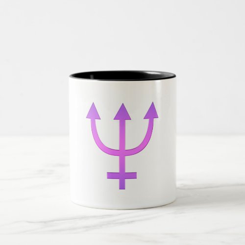 Neptune Planetary Symbol Astrology Zodiac Pisces Two_Tone Coffee Mug