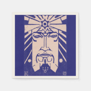 Neptune Poseidon God of Sea Greek Mythology Napkins