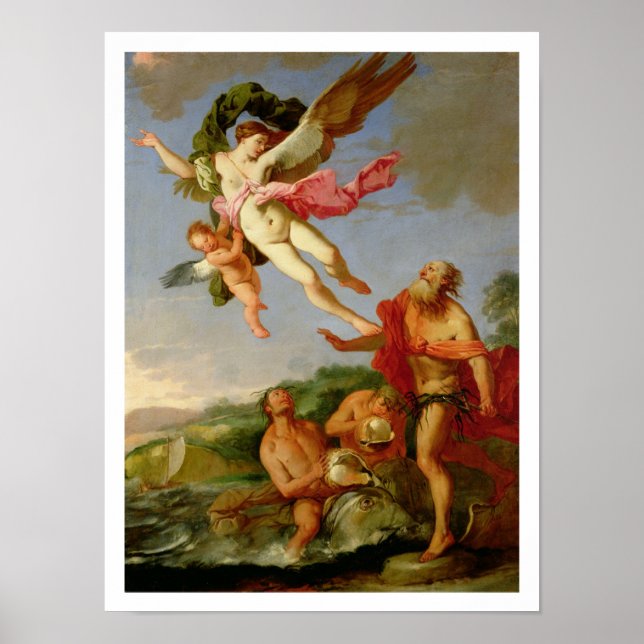 Neptune Pursuing Coronis, 1665-70 (oil on canvas) Poster (Front)