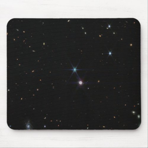 Neptune Ring System hundreds of galaxies Webb Mouse Pad
