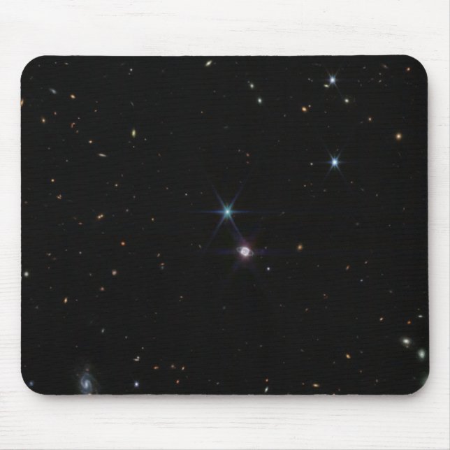 Neptune Ring System hundreds of galaxies Webb Mouse Pad (Front)