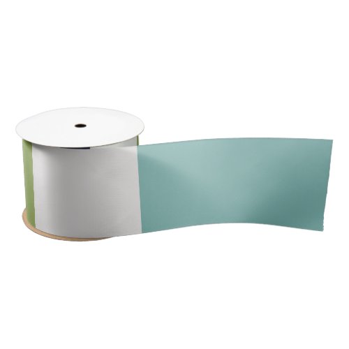 Neptune Seashell Green and Navy Stripes  Satin Ribbon