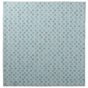 neptune, shadow green and pale aqua polka dots cloth napkin