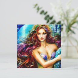 Neptune&#39;s Daughter Fantasy Art Greeting Card