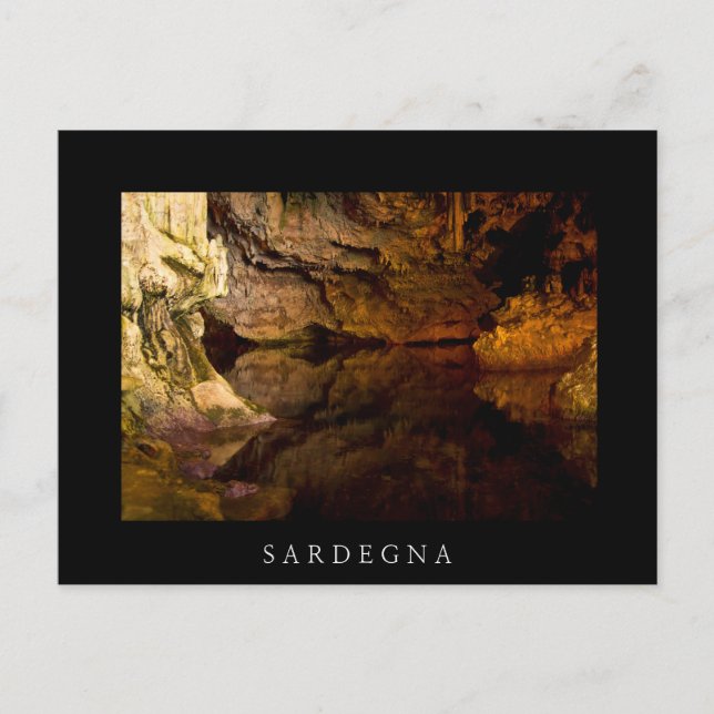 Neptune's Grotto, Sardinia black postcard (Front)