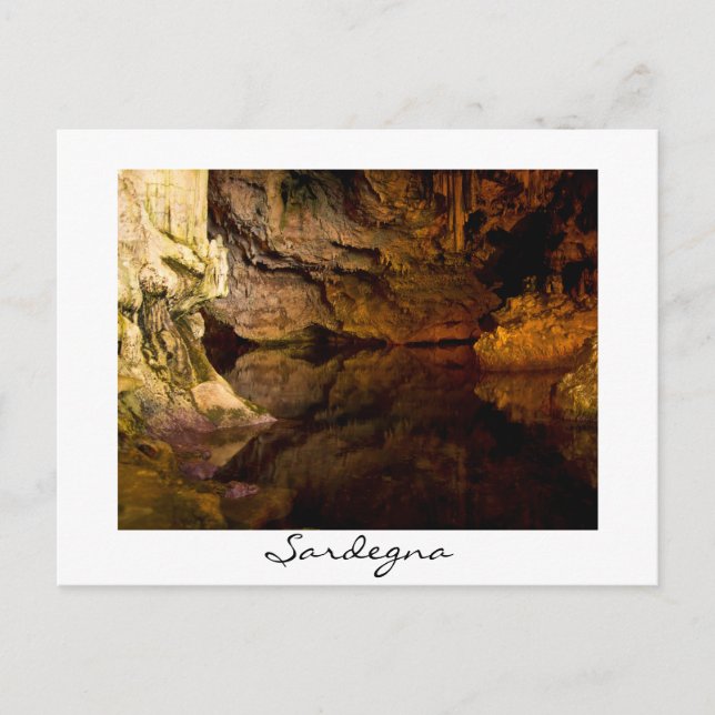 Neptune's Grotto, Sardinia white postcard (Front)